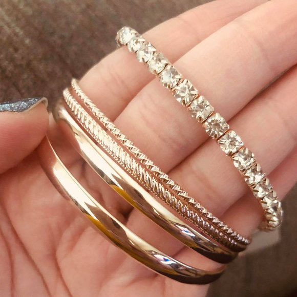 Jewelry - Rose Gold Shiny Duo Bangle